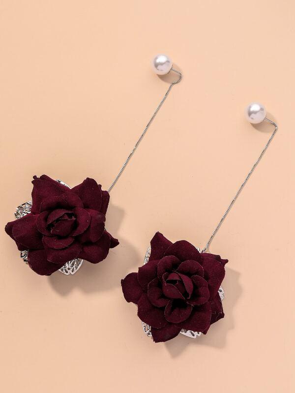 Faux Pearl Decor Flower Drop Earrings - INS | Online Fashion Free Shipping Clothing, Dresses, Tops, Shoes