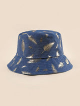 Feather Foil Print Bucket Hat - INS | Online Fashion Free Shipping Clothing, Dresses, Tops, Shoes