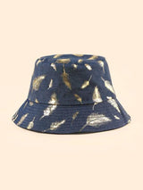 Feather Foil Print Bucket Hat - INS | Online Fashion Free Shipping Clothing, Dresses, Tops, Shoes