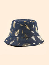 Feather Foil Print Bucket Hat - INS | Online Fashion Free Shipping Clothing, Dresses, Tops, Shoes