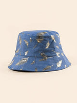 Feather Foil Print Bucket Hat - INS | Online Fashion Free Shipping Clothing, Dresses, Tops, Shoes