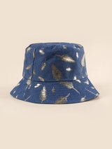 Feather Foil Print Bucket Hat - INS | Online Fashion Free Shipping Clothing, Dresses, Tops, Shoes