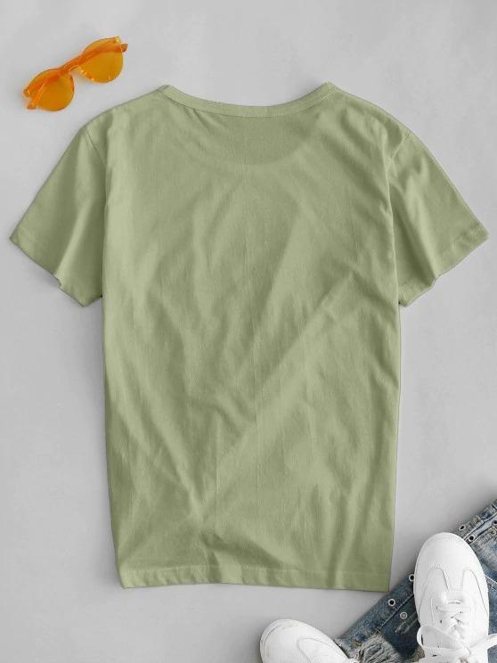 Figure Planet Print Short Sleeve T-shirt - INS | Online Fashion Free Shipping Clothing, Dresses, Tops, Shoes
