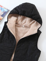 Flannel Lined Hooded Quilted Gilet - INS | Online Fashion Free Shipping Clothing, Dresses, Tops, Shoes