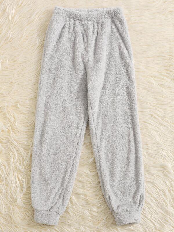 Flannel Solid Lounge Pants - INS | Online Fashion Free Shipping Clothing, Dresses, Tops, Shoes