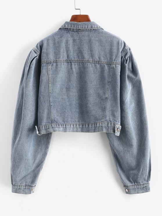 Flap Detail Button Up Jean Jacket - INS | Online Fashion Free Shipping Clothing, Dresses, Tops, Shoes