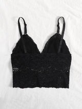 Floral Lace Longline Bralette - INS | Online Fashion Free Shipping Clothing, Dresses, Tops, Shoes