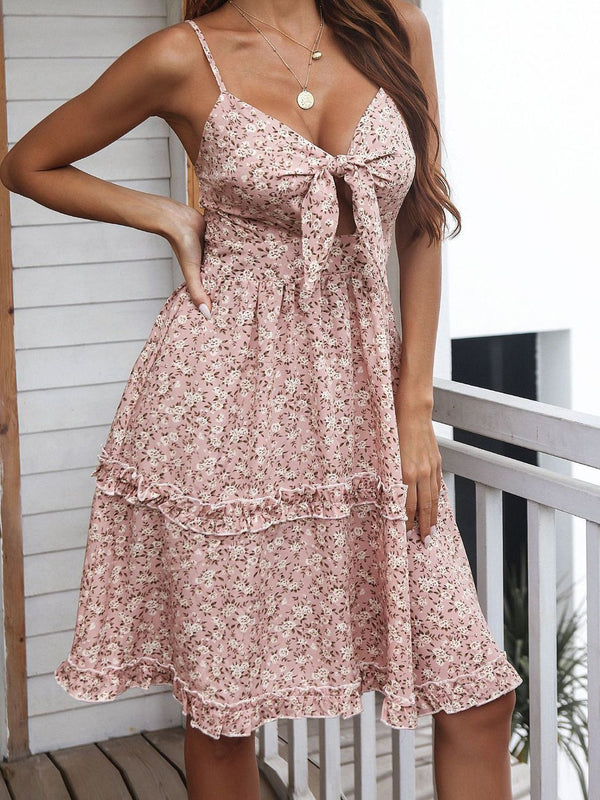 Floral Print Sleeveless Mini Dress - Mini Dresses - INS | Online Fashion Free Shipping Clothing, Dresses, Tops, Shoes - 17/06/2021 - 20-30 - Category_Mini Dresses