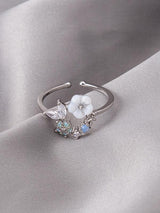 Flower Decor Cuff Ring - INS | Online Fashion Free Shipping Clothing, Dresses, Tops, Shoes