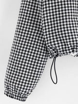 Gingham Drop Shoulder Faux Fur Lining Coat - INS | Online Fashion Free Shipping Clothing, Dresses, Tops, Shoes