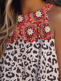 Halter Color Block Leopard Print Tank Top - Tank Tops - INS | Online Fashion Free Shipping Clothing, Dresses, Tops, Shoes - 03/07/2021 - 20-30 - color-leopard