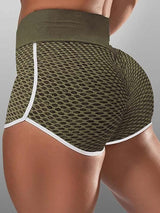 High Waist Colorblock Yoga Shorts - Yoga Shorts - INS | Online Fashion Free Shipping Clothing, Dresses, Tops, Shoes - 30/04/2021 - Color_Gray - Color_Green