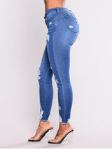 High Waist Stretch Pencil Feet Jeans - Jeans - INS | Online Fashion Free Shipping Clothing, Dresses, Tops, Shoes - 15/03/2021 - 2XL - 3XL