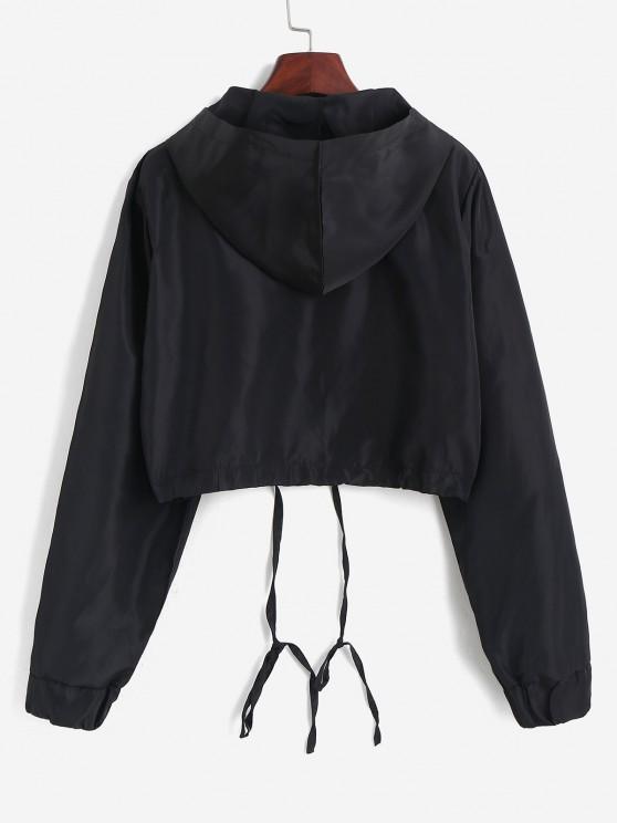 Hooded Cropped Windbreaker Jacket - INS | Online Fashion Free Shipping Clothing, Dresses, Tops, Shoes