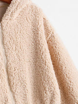 Hooded Zip Up Fluffy Teddy Jacket - INS | Online Fashion Free Shipping Clothing, Dresses, Tops, Shoes