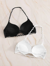 Hook Front Halter Bra Set 2pack - INS | Online Fashion Free Shipping Clothing, Dresses, Tops, Shoes