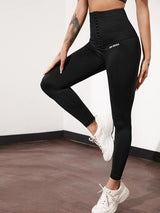 Hook Girdle Waist Sports Leggings - INS | Online Fashion Free Shipping Clothing, Dresses, Tops, Shoes