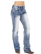 Hot-selling Women Slim Plus Size Denim Pants - Jeans - INS | Online Fashion Free Shipping Clothing, Dresses, Tops, Shoes - 10/05/2021 - Color_Light Blue - DEN210510144
