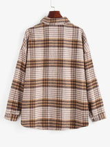 Houndstooth Mix Checked Flannel Shacket - INS | Online Fashion Free Shipping Clothing, Dresses, Tops, Shoes