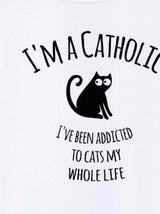 I'M A CATHOLIC Print Stylish T-Shirt - T-Shirts - INS | Online Fashion Free Shipping Clothing, Dresses, Tops, Shoes - 02/22/2021 - 2XL - 3XL