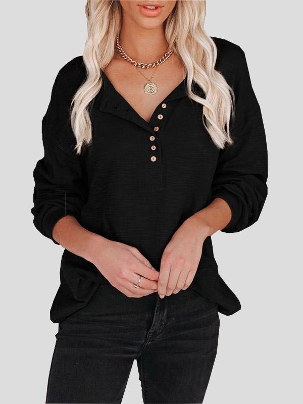 INS Women's Buttoned Lantern Sleeve Long Sleeve Blouses - Blouses - INS | Online Fashion Free Shipping Clothing, Dresses, Tops, Shoes - 03/08/2021 - 10-20 - BLO2108041294