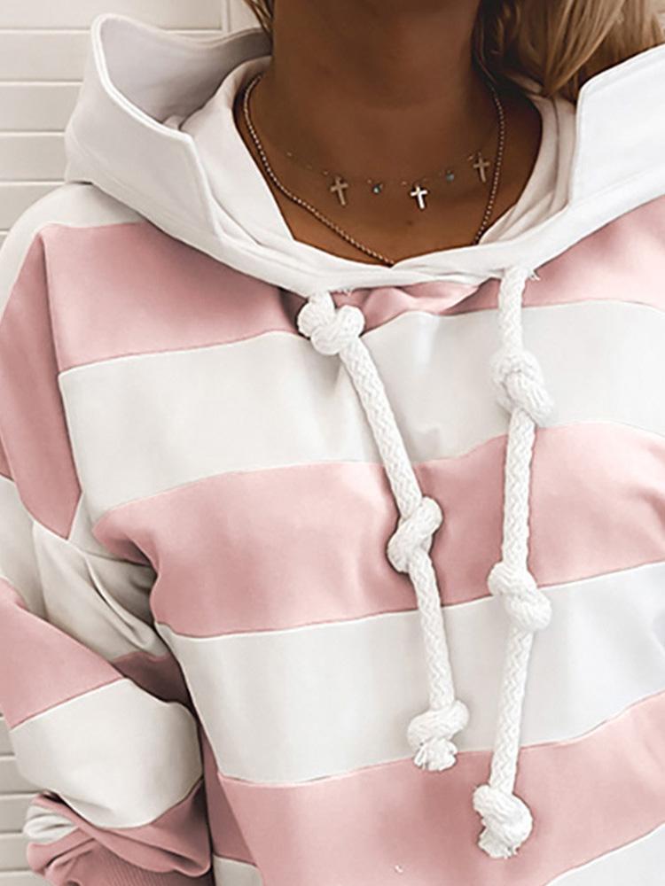 INS Women's Long Sleeve Knot Stripe Print Hoodies - Hoodies - INS | Online Fashion Free Shipping Clothing, Dresses, Tops, Shoes - 07/08/2021 - 10-20 - Category_Hoodies