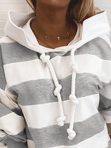 INS Women's Long Sleeve Knot Stripe Print Hoodies - Hoodies - INS | Online Fashion Free Shipping Clothing, Dresses, Tops, Shoes - 07/08/2021 - 10-20 - Category_Hoodies