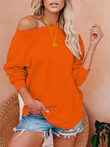 INS Women's Solid Long Sleeve Pullover T-Shirts - T-Shirts - INS | Online Fashion Free Shipping Clothing, Dresses, Tops, Shoes - 03/08/2021 - 10-20 - Category_T-Shirts