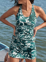 Jungle Floral Print Two-piece Swimsuit - Swimsuits - INS | Online Fashion Free Shipping Clothing, Dresses, Tops, Shoes - 09/04/2021 - Colour_Teal - Pre-sale