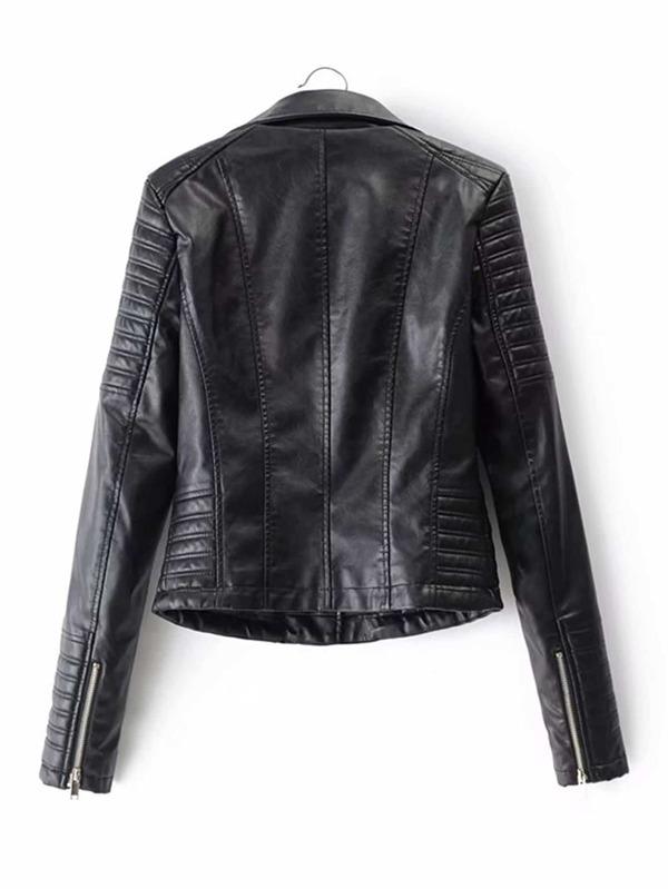 Katy Perry's Picks Faux Leather Biker Jacket - INS | Online Fashion Free Shipping Clothing, Dresses, Tops, Shoes