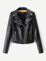 Katy Perry's Picks Faux Leather Biker Jacket - INS | Online Fashion Free Shipping Clothing, Dresses, Tops, Shoes