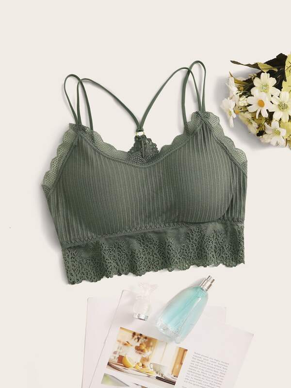 Lace Trim Bralette - INS | Online Fashion Free Shipping Clothing, Dresses, Tops, Shoes