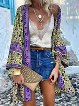 Leisure Vacation Style Long-sleeved Chiffon Cardigan - INS | Online Fashion Free Shipping Clothing, Dresses, Tops, Shoes