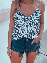 Leopard And Zebra Printed V-Neck Casual Tank Tops - Tank Tops - INS | Online Fashion Free Shipping Clothing, Dresses, Tops, Shoes - 02/07/2021 - 10-20 - Category_Tank Tops