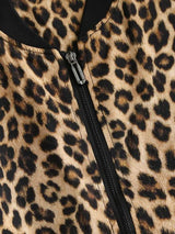 Leopard Animal Print Zip Up Jacket - INS | Online Fashion Free Shipping Clothing, Dresses, Tops, Shoes