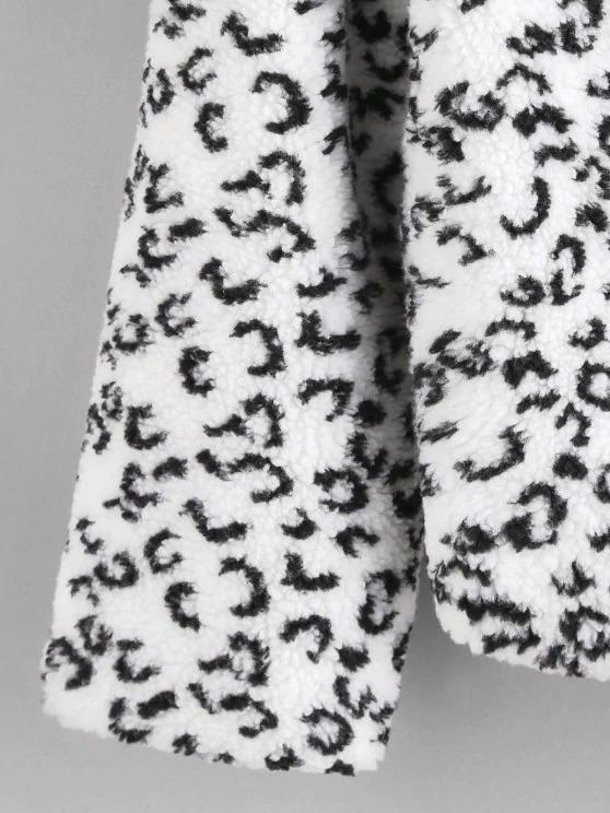Leopard Lapel Teddy Coat - INS | Online Fashion Free Shipping Clothing, Dresses, Tops, Shoes
