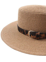 Leopard Pattern Band Decor Straw Hat - INS | Online Fashion Free Shipping Clothing, Dresses, Tops, Shoes