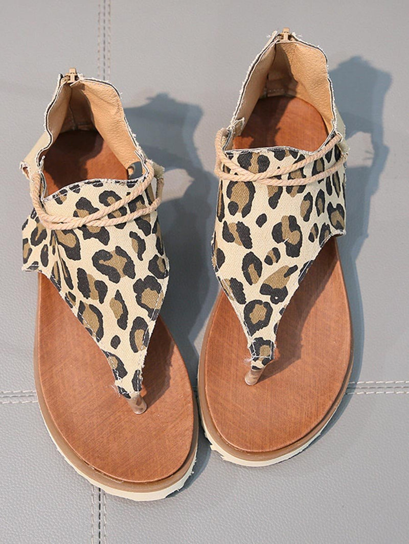 Leopard Pattern High Top Sandals - INS | Online Fashion Free Shipping Clothing, Dresses, Tops, Shoes