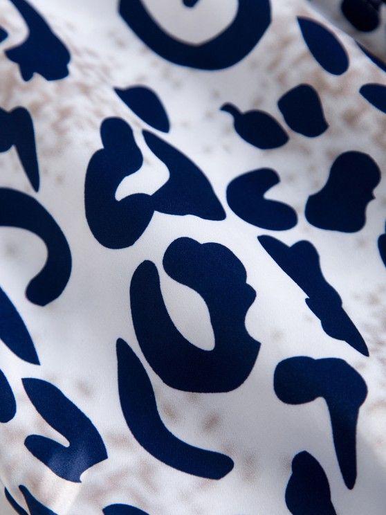 Leopard Ribbed Hem Animal Print Zipper Jacket - INS | Online Fashion Free Shipping Clothing, Dresses, Tops, Shoes