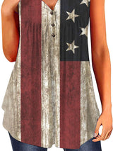 Loose Casual Multicolor Sleeveless V-neck Tank Top - Tanks - INS | Online Fashion Free Shipping Clothing, Dresses, Tops, Shoes - 01/06/2021 - Category_Tanks - Color_Blue