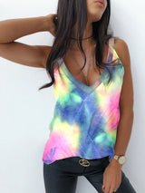 Loose Tie-Dye Print Backless Tank Tops - Tank Tops - INS | Online Fashion Free Shipping Clothing, Dresses, Tops, Shoes - 10-20 - 17/06/2021 - Category_Tank Tops
