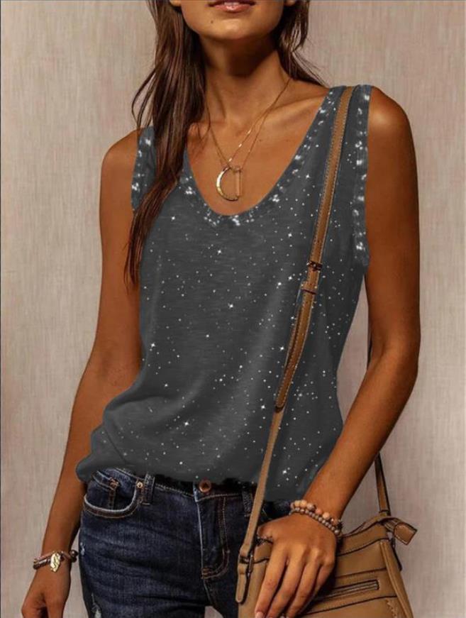 Loose V-neck Pullover Sleeveless Vest - Tank Tops - INS | Online Fashion Free Shipping Clothing, Dresses, Tops, Shoes - 10-20 - 27/07/2021 - color-blue