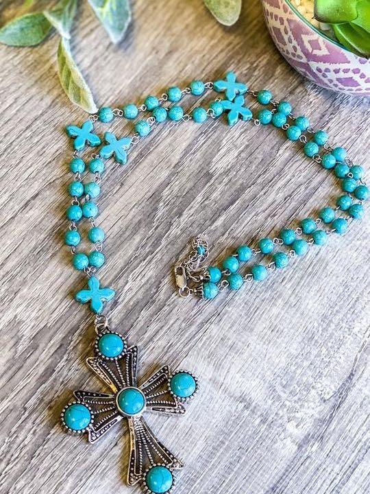 LOVE LIKE MINE NECKLACE - TURQUOISE - INS | Online Fashion Free Shipping Clothing, Dresses, Tops, Shoes