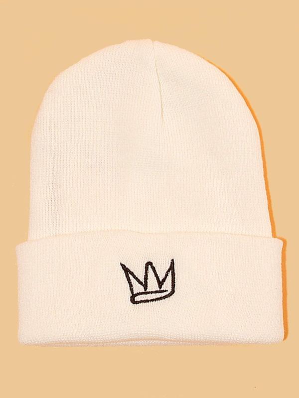 Man Cartoon Embroidery Beanie - INS | Online Fashion Free Shipping Clothing, Dresses, Tops, Shoes