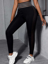 Mesh Stitching Fitness Pants Sports Leggings - Leggings - INS | Online Fashion Free Shipping Clothing, Dresses, Tops, Shoes - 19/04/2021 - Category_Leggings - Color_Black