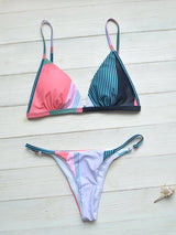 Modern Tanga Split Bikini Final Print Swimsuit - Bikini - INS | Online Fashion Free Shipping Clothing, Dresses, Tops, Shoes - 06/04/2021 - Bikini - L