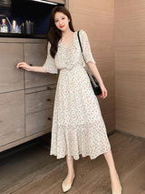 Mommy And Me Ivory Floral Dress - Dresses - INS | Online Fashion Free Shipping Clothing, Dresses, Tops, Shoes - 03/02/2021 - 2XL - 3XL