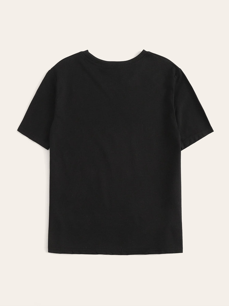 Mood Graphic Boxy Tee - INS | Online Fashion Free Shipping Clothing, Dresses, Tops, Shoes