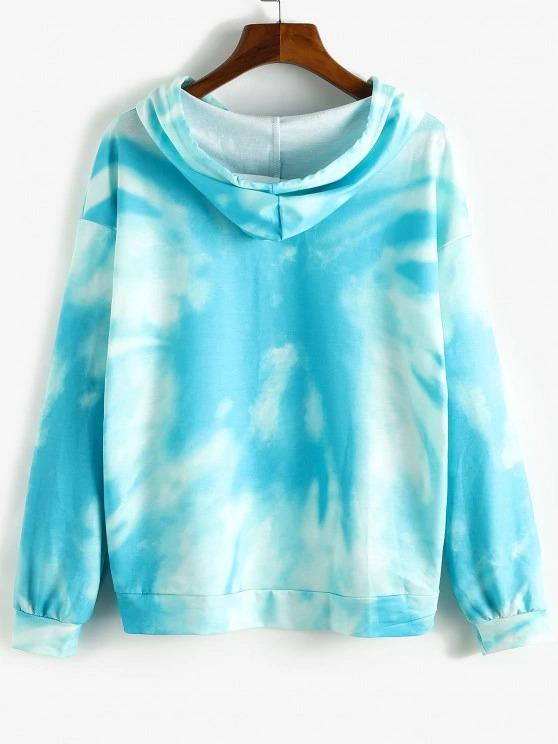Moon Graphic Tie Dye Oversize Hoodie - INS | Online Fashion Free Shipping Clothing, Dresses, Tops, Shoes