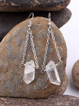 Multicolor Quartz Stone Pendant Earrings - INS | Online Fashion Free Shipping Clothing, Dresses, Tops, Shoes